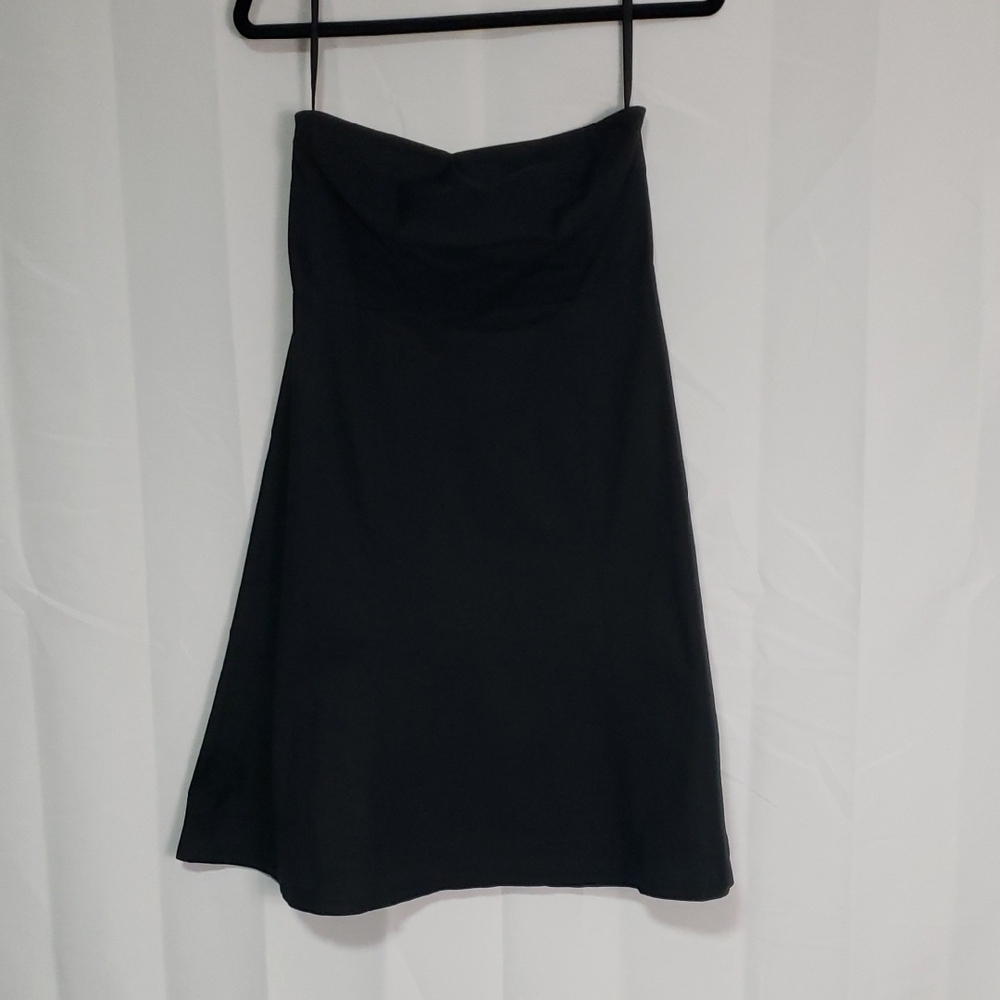 Classic Black Strapless A-Line Dress Cotton Gap Size 8. Party Casual. LBD